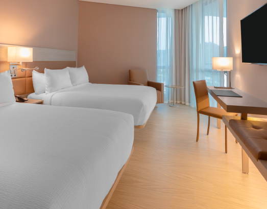 Habitación del Hotel Marrior AC en Santa Marta el cual puedes disfrutar con nuestros planes turístico