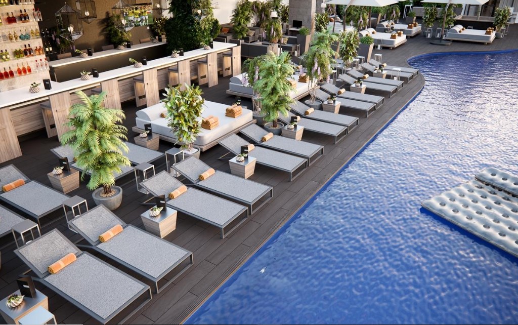 Pisicna del Hotel Marrior AC en Santa Marta la cual puedes disfrutar con nuestros planes turístico