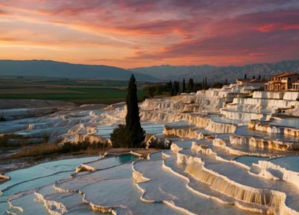 Vista de Pamukkale destino incluido en el Circuito Turquía el cual puedes dsifrutar con nuestros planes turísticos